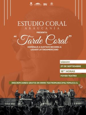 Tarde Coral , Sábado 27 de septiembre 18:00 Hrs.